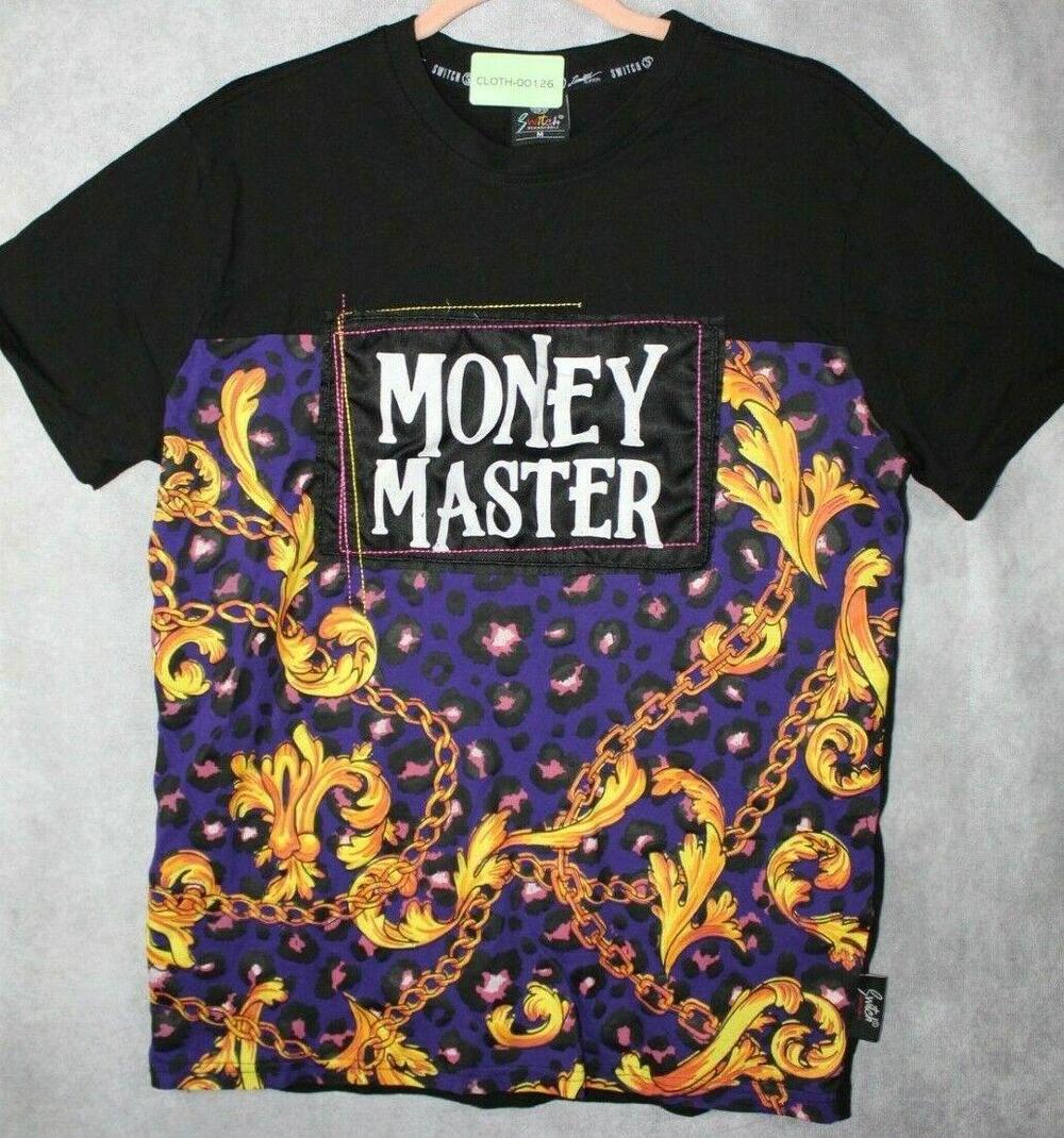 Switch Remarkable Shirt Mens M Black Short Sleeve Graphic Crew Neck Cotton